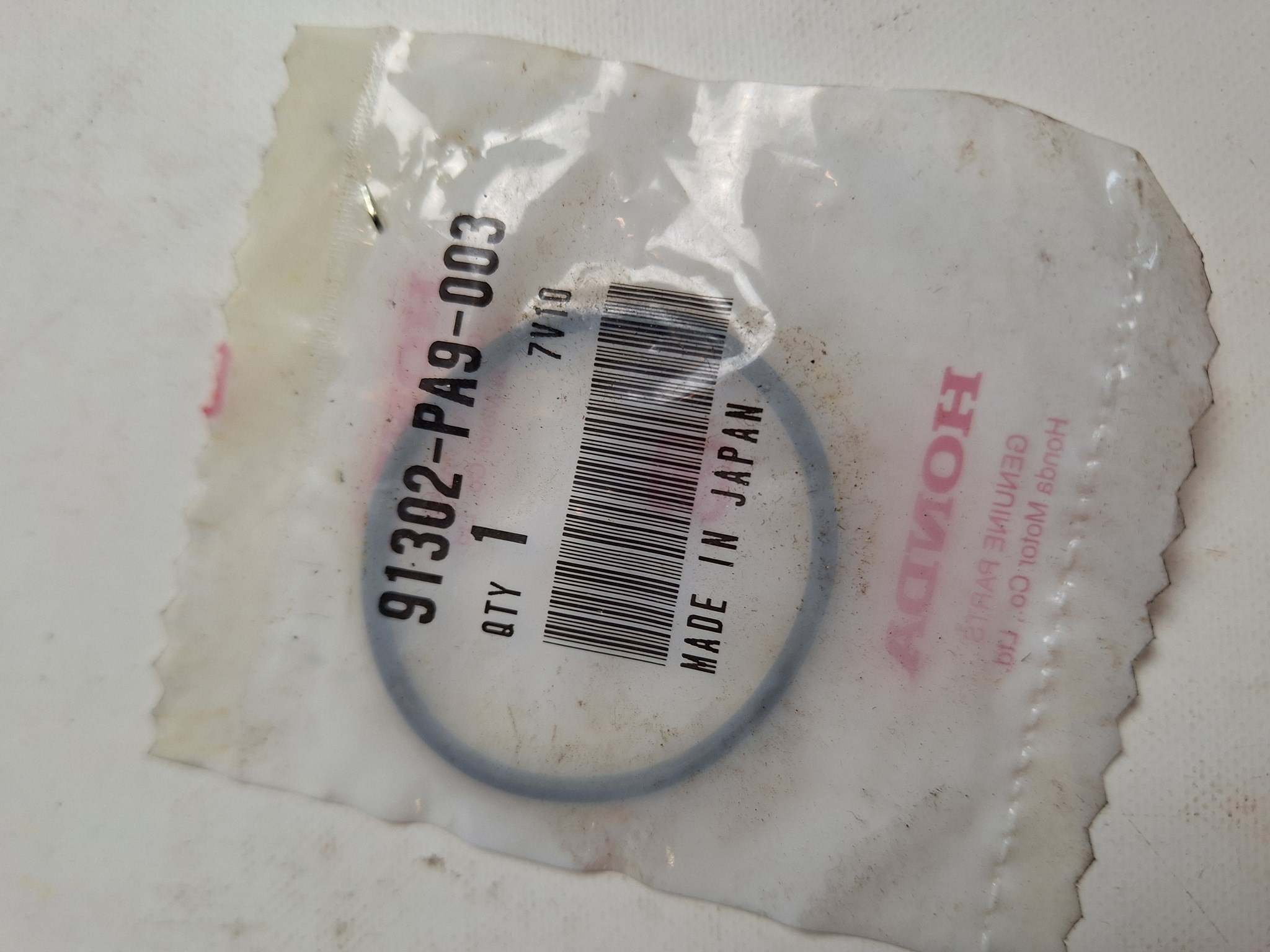 Picture of O-RING, 39.8X2.2  91302-PA9-003  Accord 1980-1982